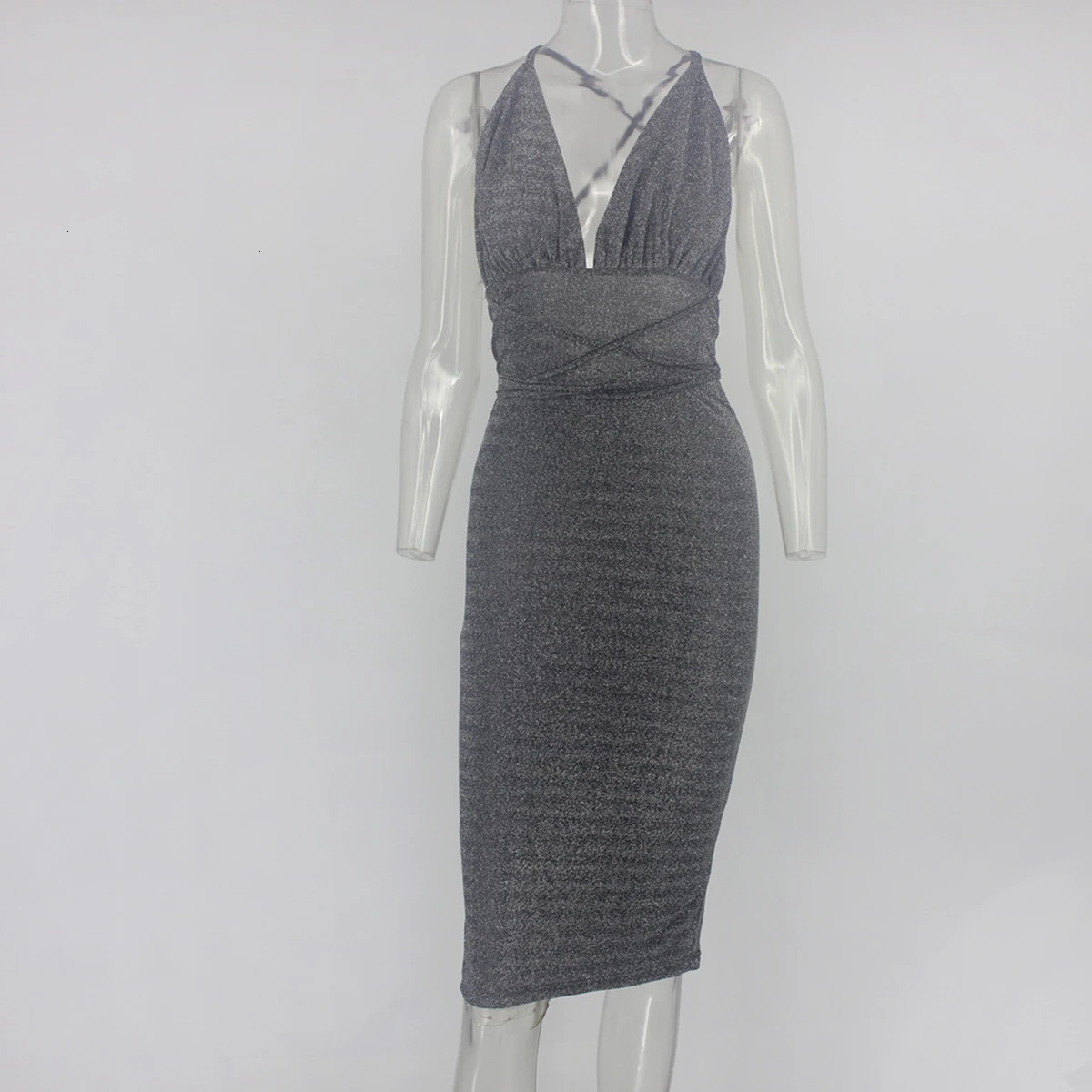 Dressmecb Блестящий глиттер платье для женщин Спагетти ремень миди Bodycon летнее