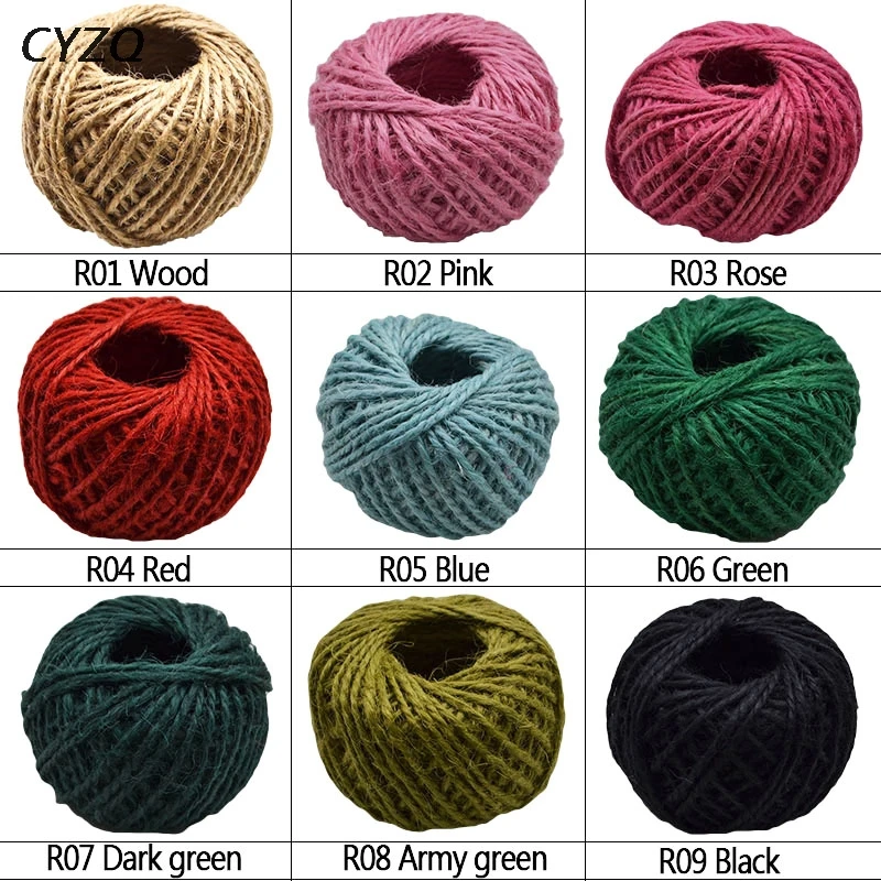 30 метров натуральный Мешковина гессийский джутовый шнур шпагат пеньковая