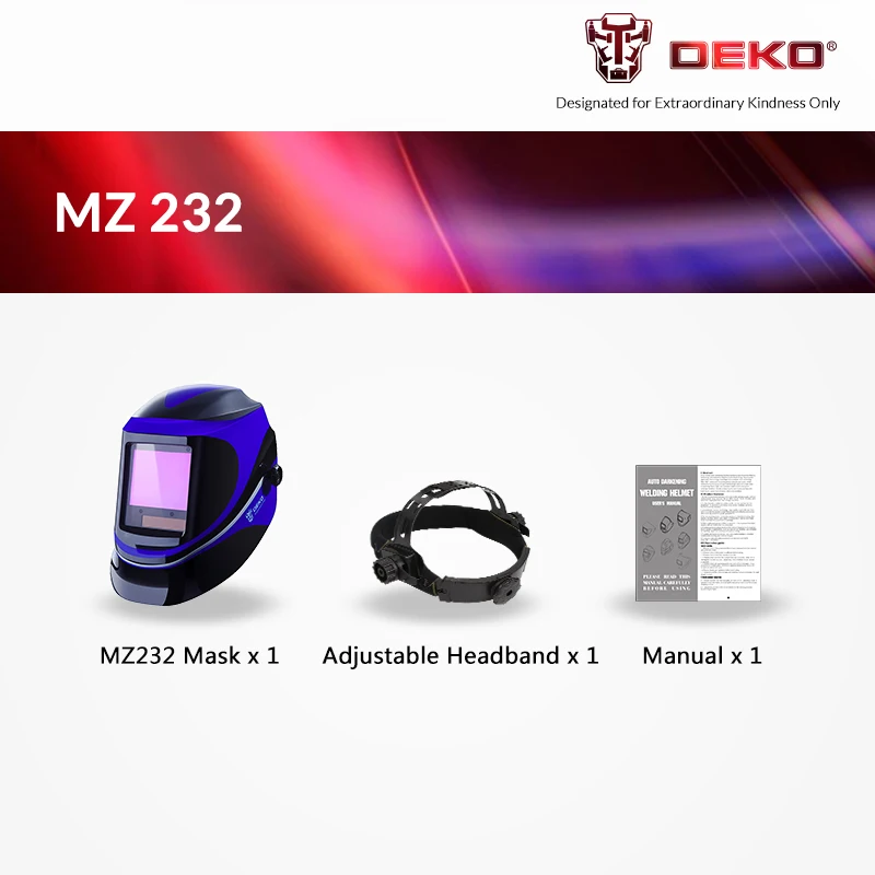 DEKO Super Solar авто затемнение MIG MMA электрическая Сварочная маска сварочный шлем сварщик крышка сварочные линзы для сварочного аппарата - Цвет: MZ232