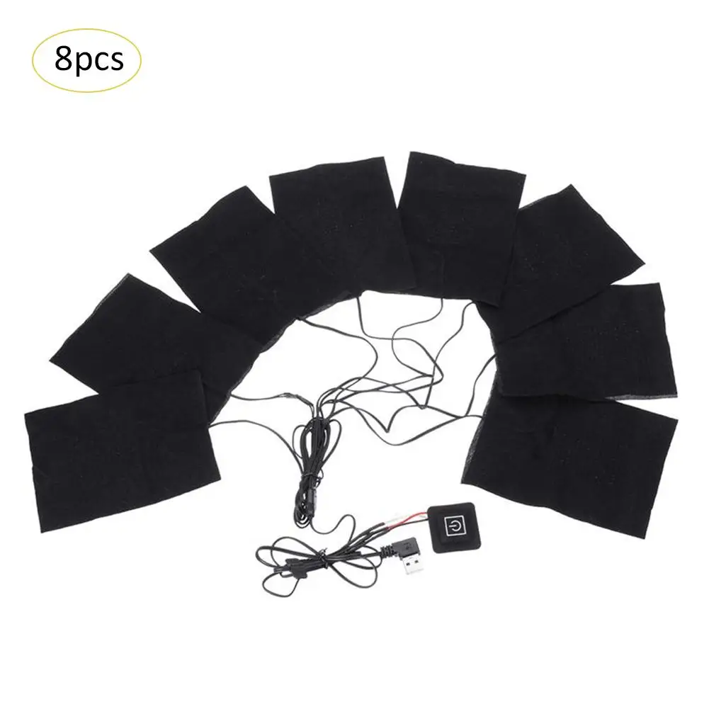 Грелка для одежды с зарядкой от USB 5 В грелка из углеродного волокна жилета куртки