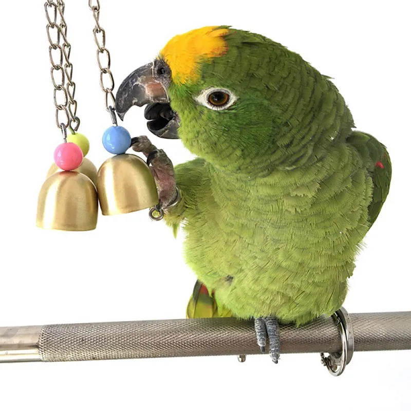 A Pet Колокольчик для попугая жевательная игрушка голубь гнездо для попугая будка укуса игра хороший звук любимая игрушка аксессуары для птичьей клетки - Цвет: A