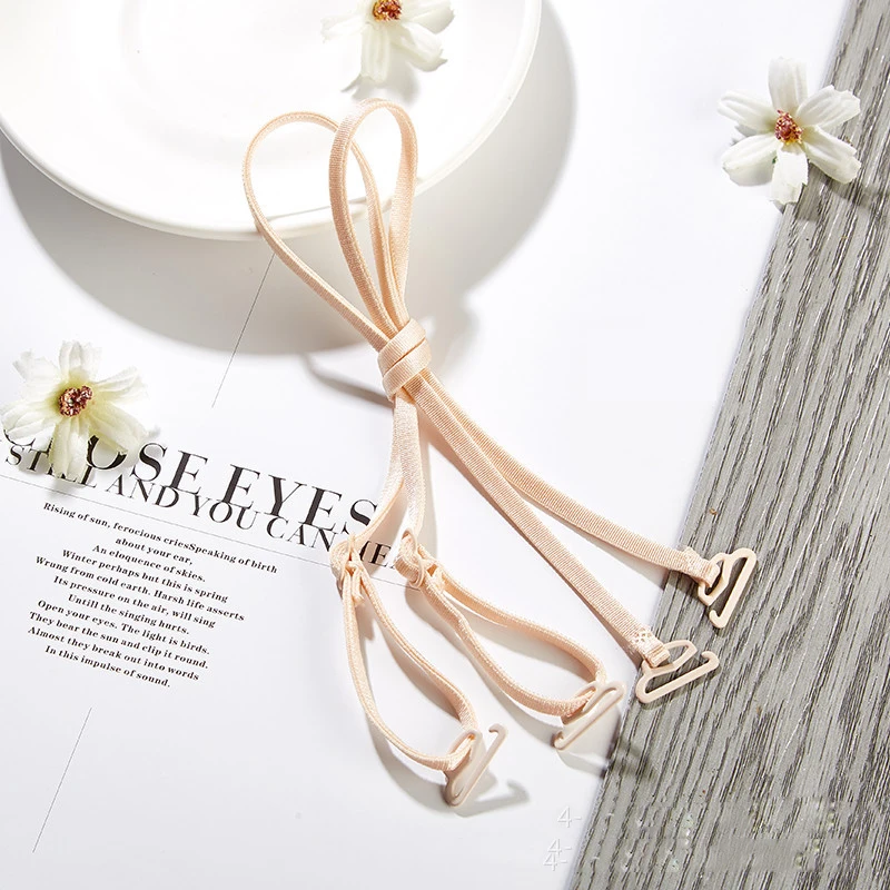 

Women Double-shoulder Adjustable Shoulder Strap Pectoral Girdle Underwear Accessories Elastic Bra Strap 2pcs