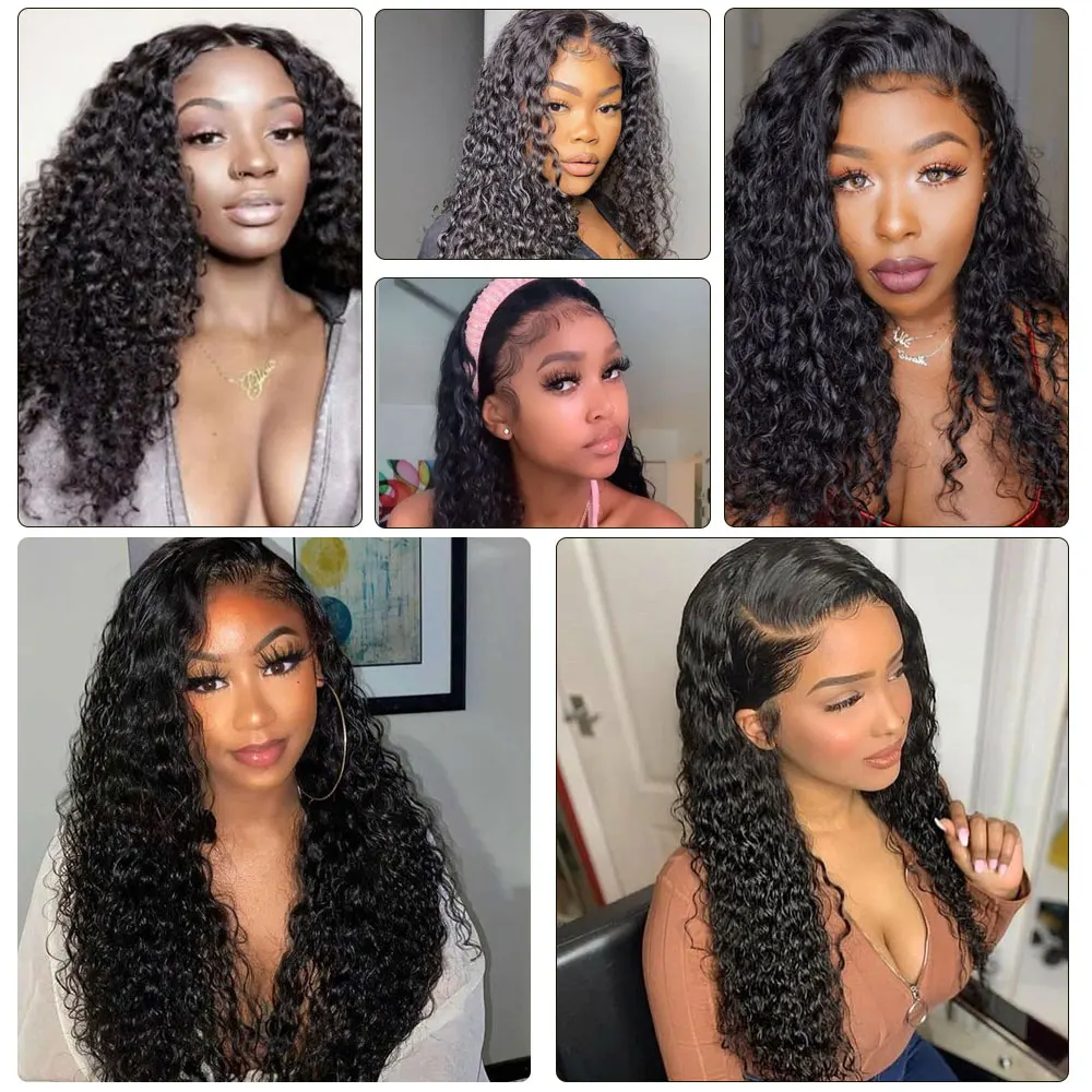 

New High Grade Human Hair Wig Water Wave Head Bands For Women 4X4 HD Lace Closure Wig Transparent Lace Front Human Hair Wigs