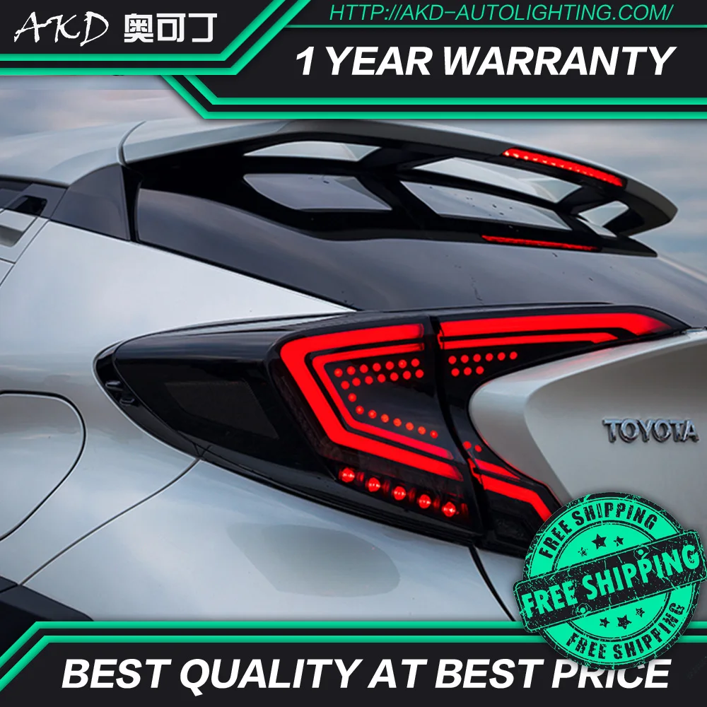 

АКД автомобильного тюнинга хвост светильник s для Toyota C-HR ЧР хвост светильник s светодиодный DRL бег светильник s туман светильник s динамическ...