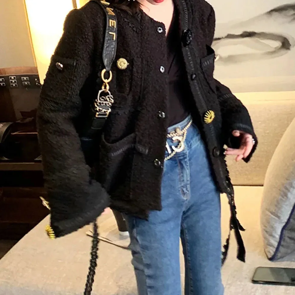 Женская короткая куртка с кружевом маленькая элегантная Свободная на весну и