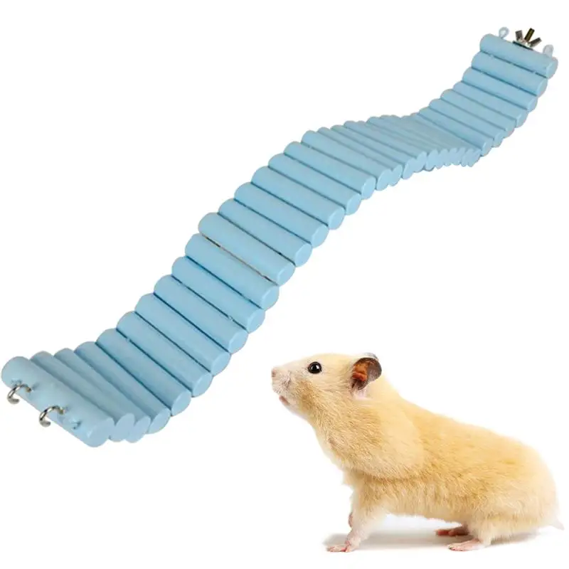 

Hamster Wooden Bridge Bendable Small Animal Climbing Training Toys Chinchillas Ladder Guinea Pigs Bridge Toy Hamster Accessories