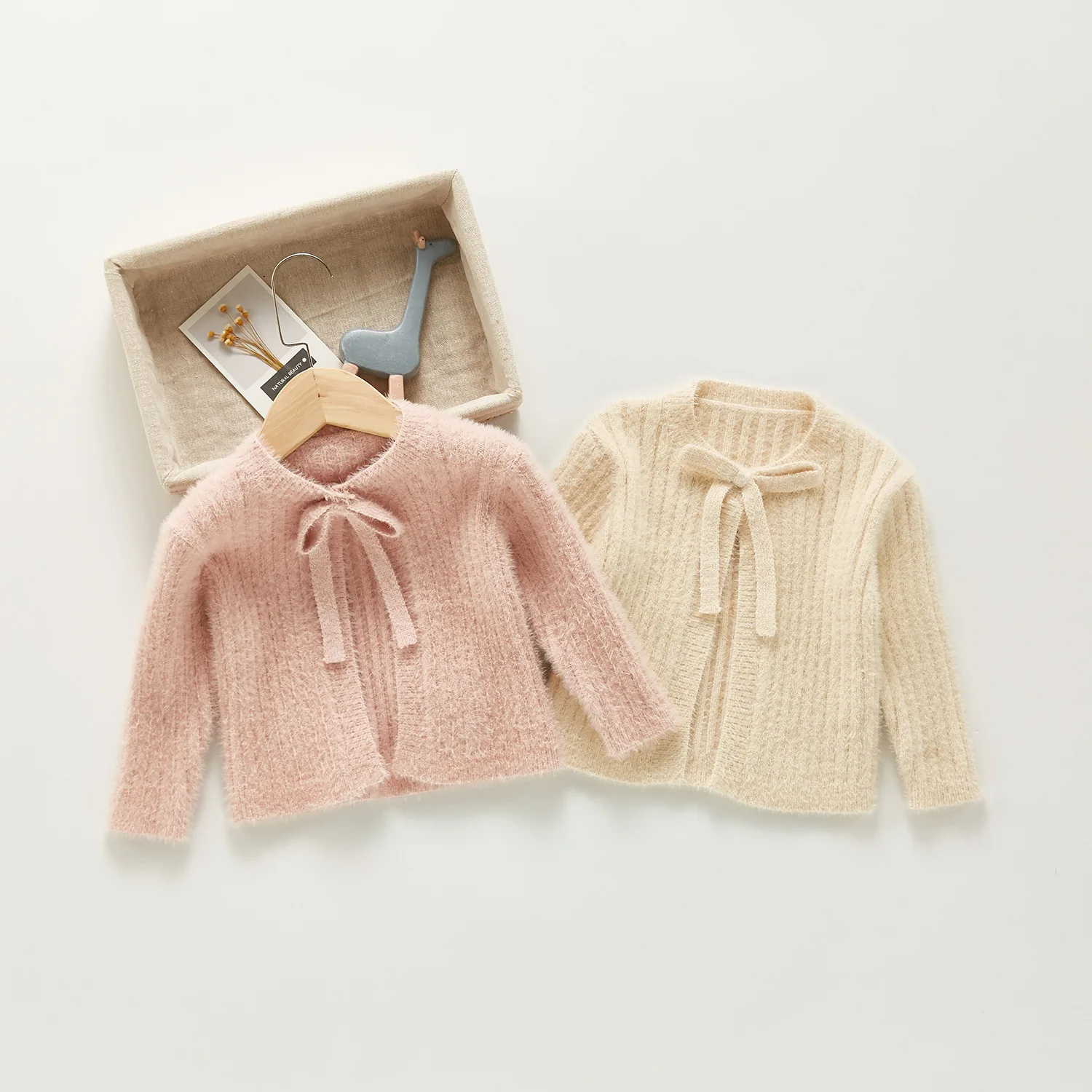 

2021 New Princess Baby Knit Cardigan Coat Autumn Long Sleeve Infant Girl Sweater Jacket For Girls Simple Children Sweater