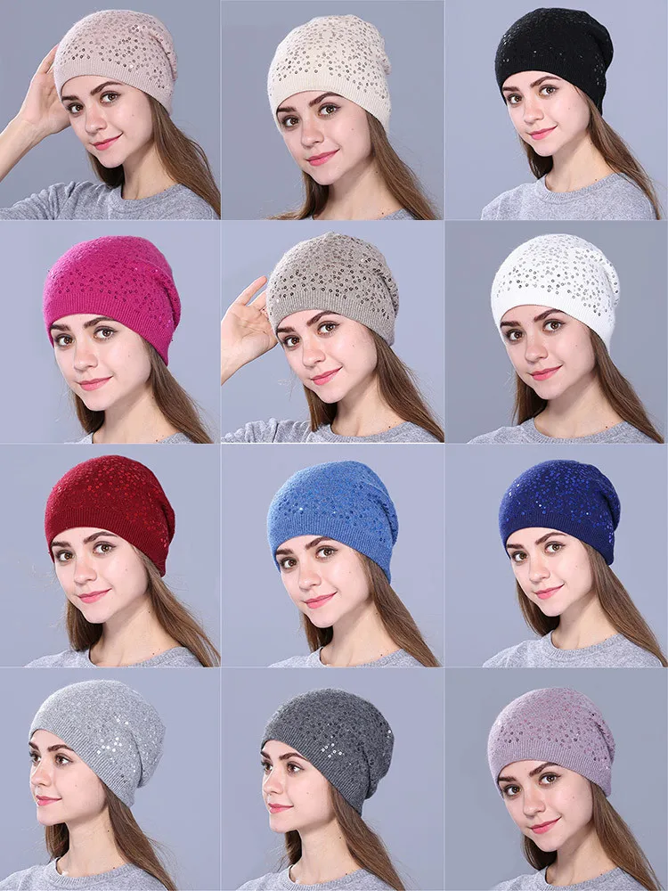 JAYCOSIN Женская мешковатая теплая шапка вязанная крючком зимняя дышащая шерсть