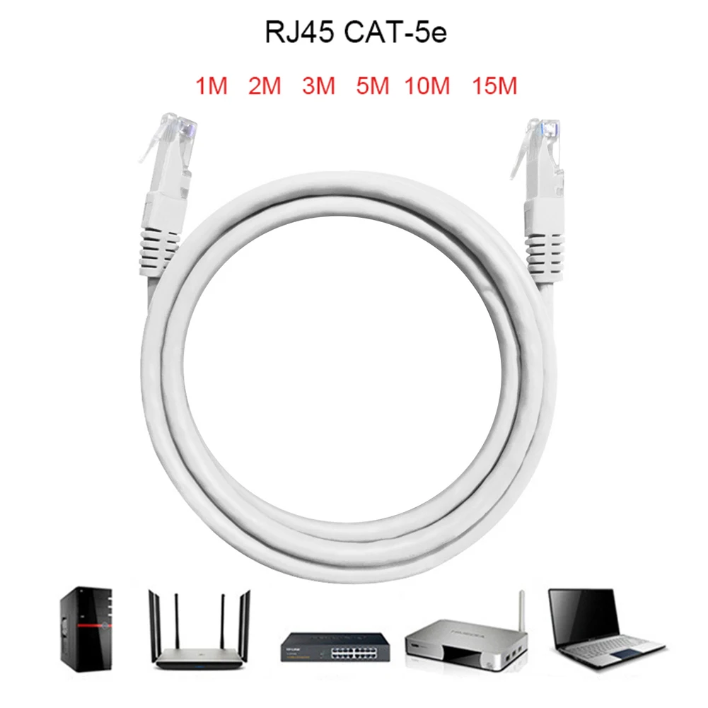 

1/2/3/5/10M CAT-5E RJ45 Ethernet LAN Network Cable With Standard RJ45 Network Cable Interface For Computers And Switches