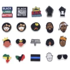 Лидер продаж, 50 шт., мягкие подвески из ПВХ черного цвета для украшения обуви, пряжки сделай сам, аксессуары, детские подарки