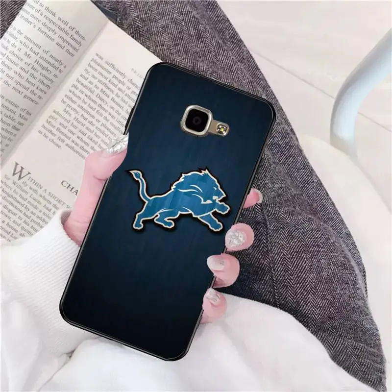 

Detroit Lions Black TPU Phone Case For Samsung A 9 10 20 30 40 M20 S 30 31 J5(2015) J5prime 6 7 Plus