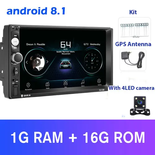 1 16G and Camera Camecho 2 din автомагнитола Bluetooth Авторадио Mirrorlink " HD MP5 мультимедийный плеер сенсорный экран FM стерео радио с задней камерой - Цвет: 1 16G and Camera