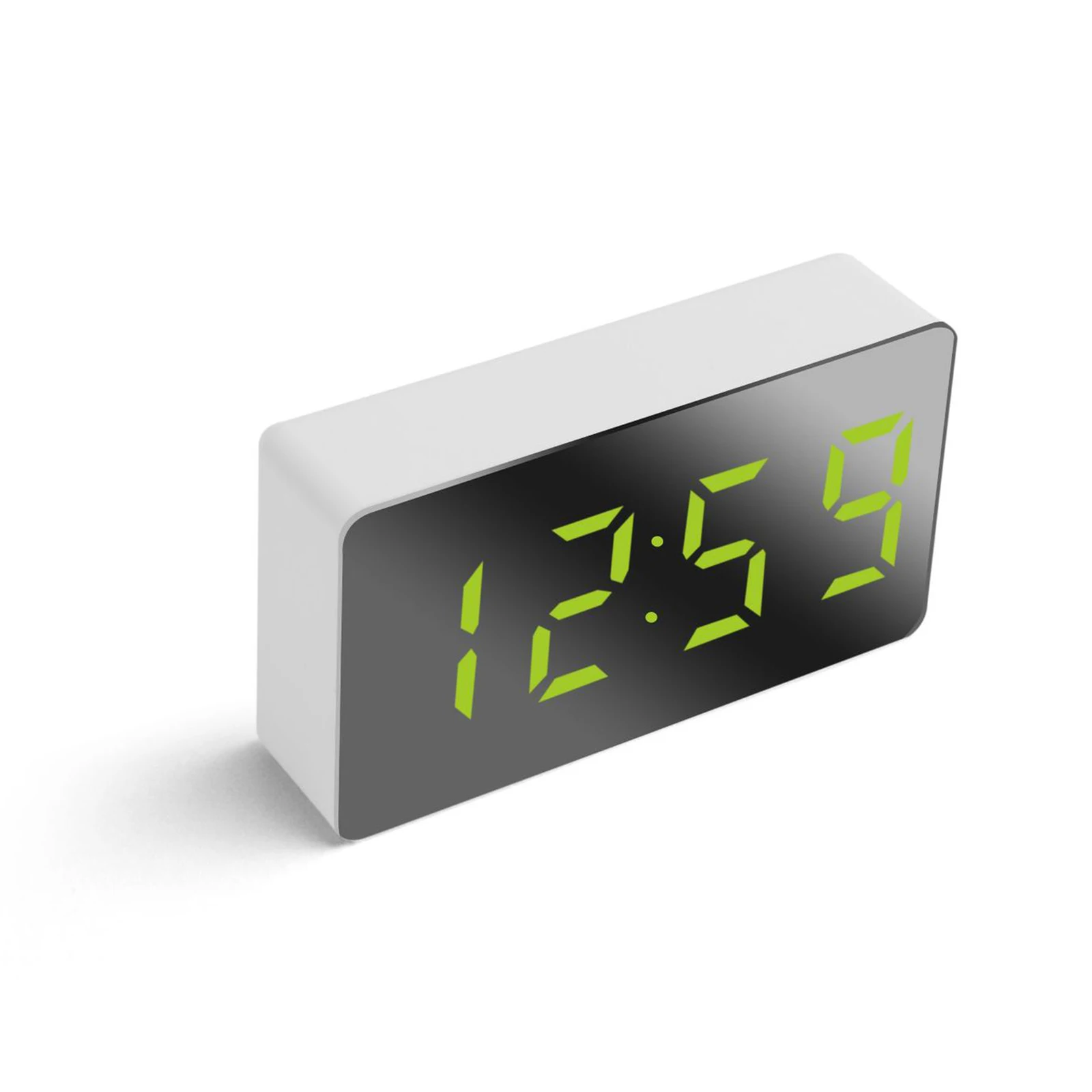 Светодиодный Многофункциональный зеркало часы цифровой повтора сигнала Дисплей