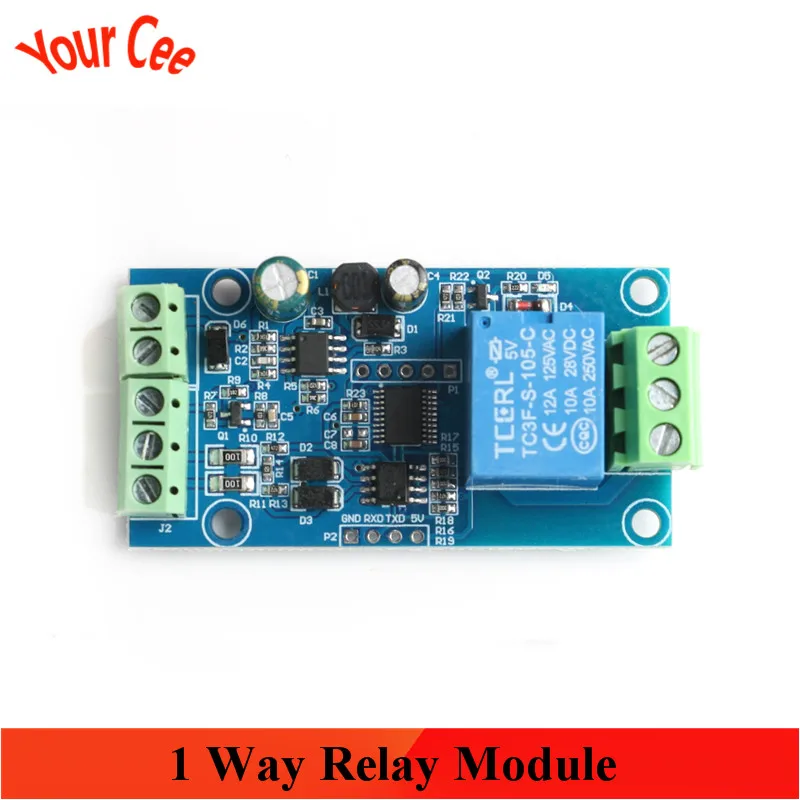 Релейный модуль Modbus 1/2/4Way RS485/TTL коммуникация RTU переключатель входной сигнал