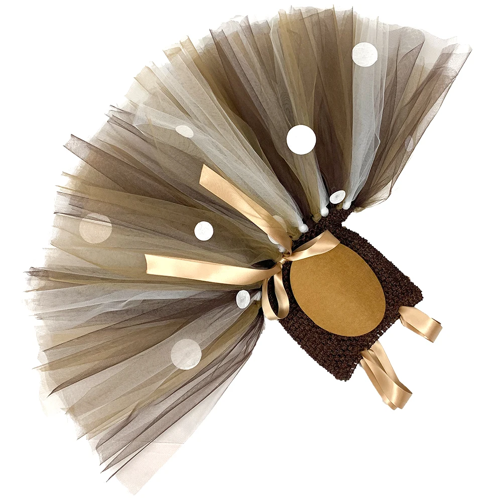 Платье-пачка с рождественским оленем платья на 1-й день рождения для маленьких