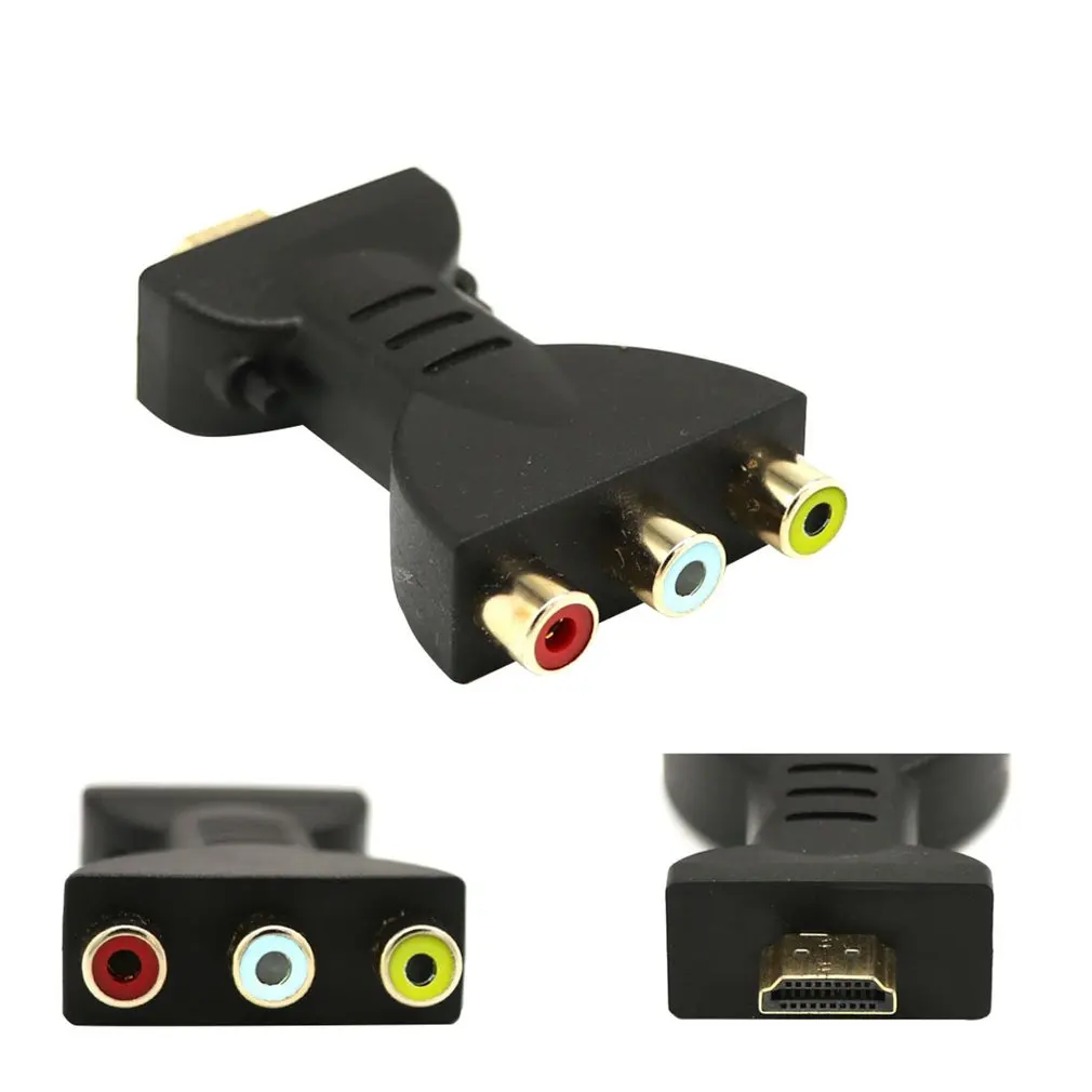 Купи Portable HDMI-compatible to 3 RCA Video Audio AV Adapter Component Converter for HDTV DVD Projector Converter за 67 рублей в магазине AliExpress