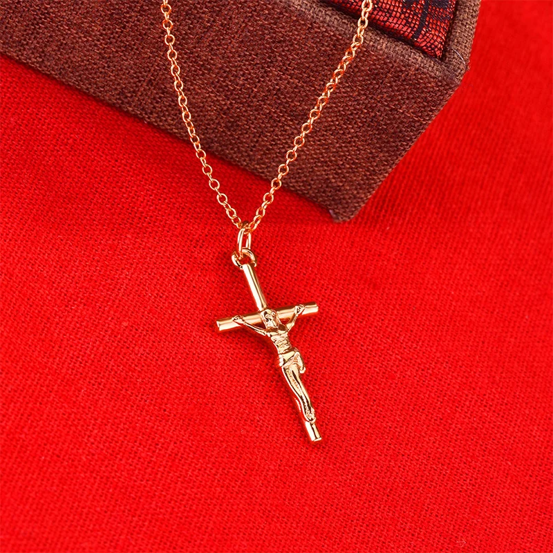 Женская цепочка для девочек христианские подарки винтажный крест подвеска с