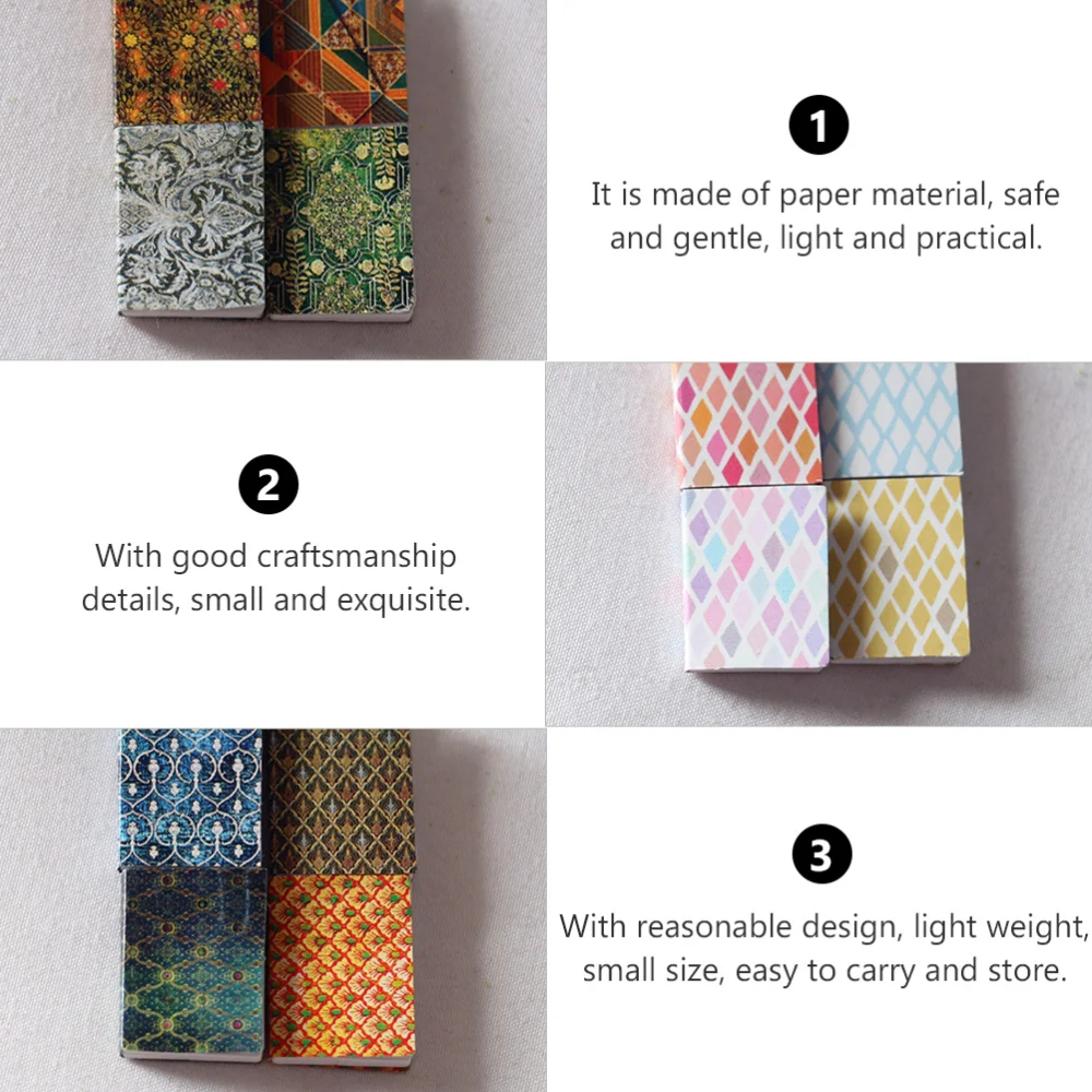 

20Pcs Mini Notebooks Adornments Miniature Book Ornaments Funny Photography Props