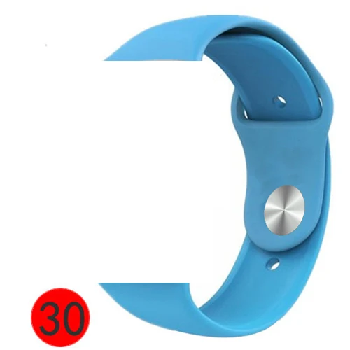 Ремешок для часов Silikon Für apple watch band 40 мм 44 мм 42 мм 38 мм apple watch 4 apple watch 5 correa iwatch повязки Uhr zubehёr - Цвет ремешка: blue 30