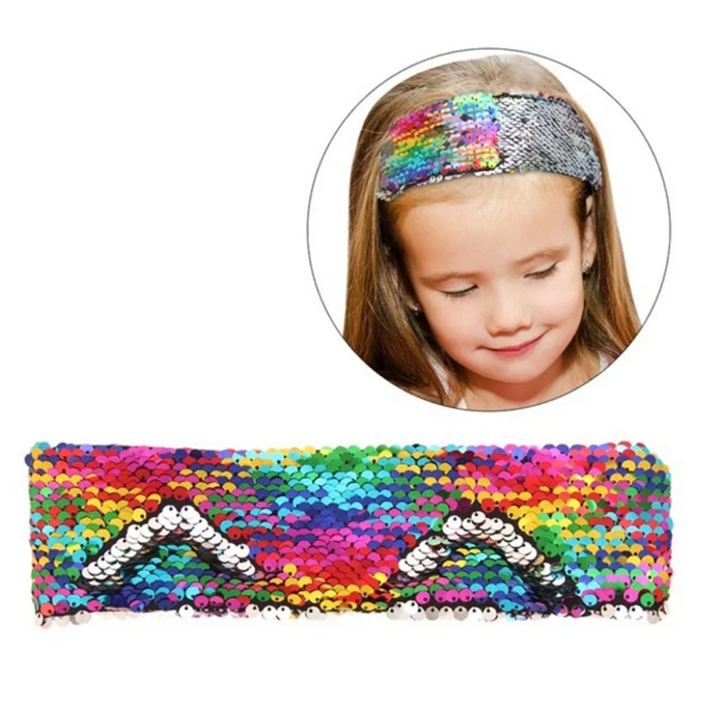 Женский двусторонний ободок с блестками 3 цвета модный для девушек и женщин| |