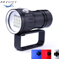 led diving light 20000lumens 15l2 led flashlight underwater 100m waterproof tactical torch for camera video fill light