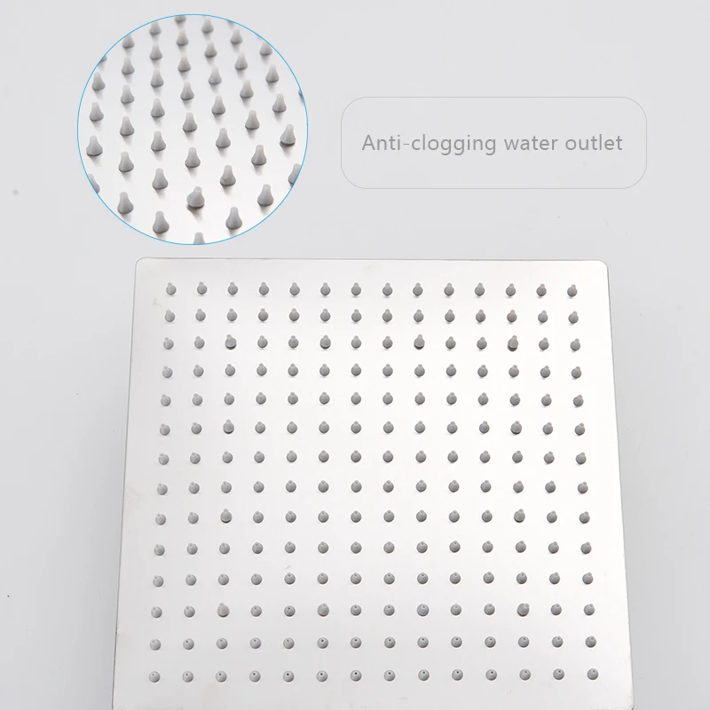 Матовый никелевый смеситель для душа Потолочная установка Скрытый кран ванной