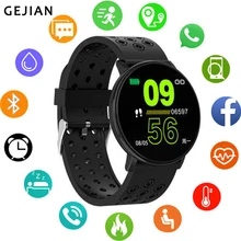 GEJIAN Новые смарт-часы Android водонепроницаемые спортивные мужские и женские Смарт-часы Удаленная камера пульсометр кровяное давление наручные часы