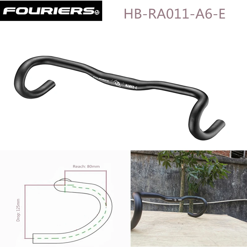 

FOURIERS HB-RA011 из алюминиевого сплава, руль для шоссейного велосипеда, руль 31,8x360/380/400/420 мм для велосипеда, руль