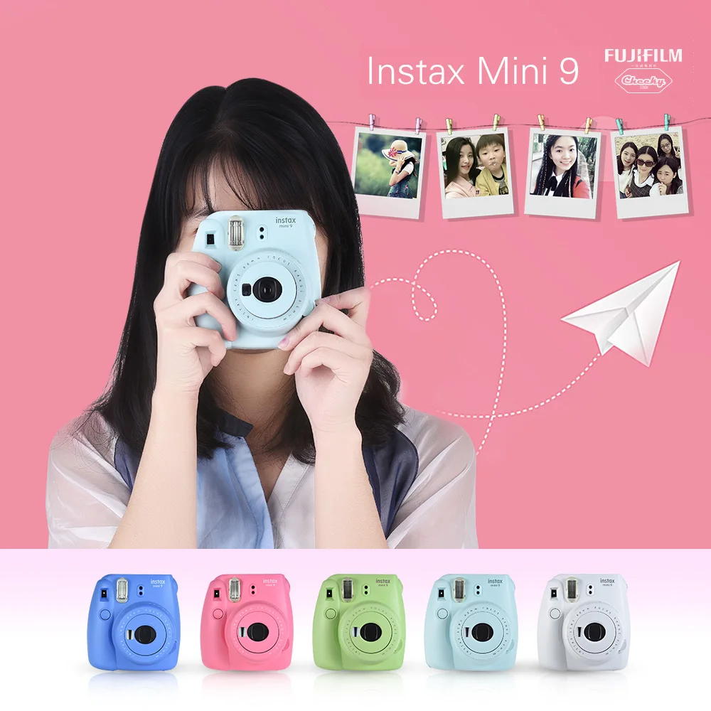Fujifilm Instax Mini 9 мгновенная камера пленочная с зеркалом для селфи фотографии подарок