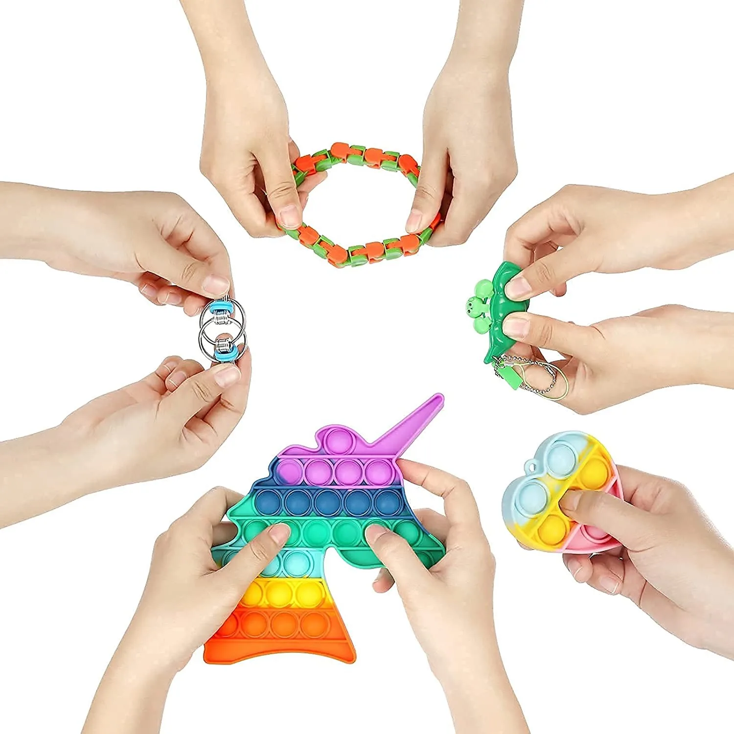 

New 2021 High Quality Children And Adults Stress Relief And Anti-anxiety Tools Stress Relief Toy Set Toys Accessories For Kids