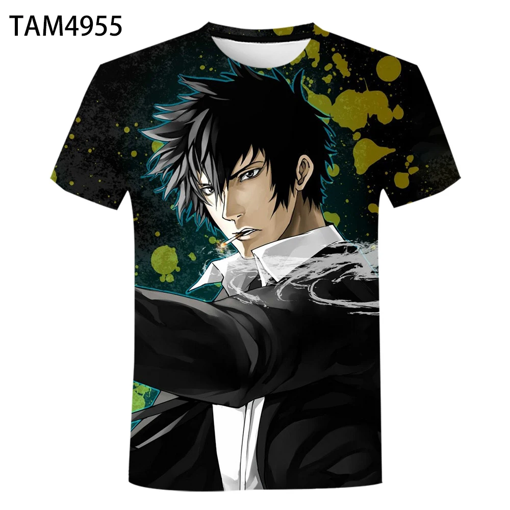 

Psycho Pass Anime Men Women Children Summer Creative Simple Versatile 3D Printing T-Shirt Boy Girl Kids Hip Hop Street Style Top