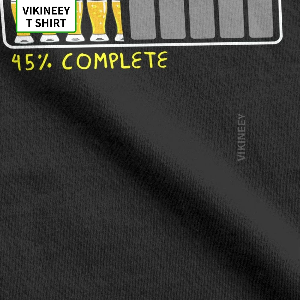 Мужские футболки с надписью Drunk Beer Loading 45% облегающие из 100% хлопка коротким