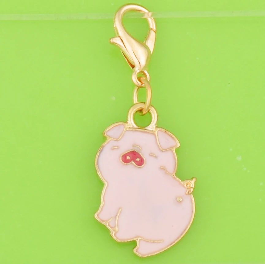 DIY Металлические Подвески с эмалью цветные подвески в виде животных свиньи