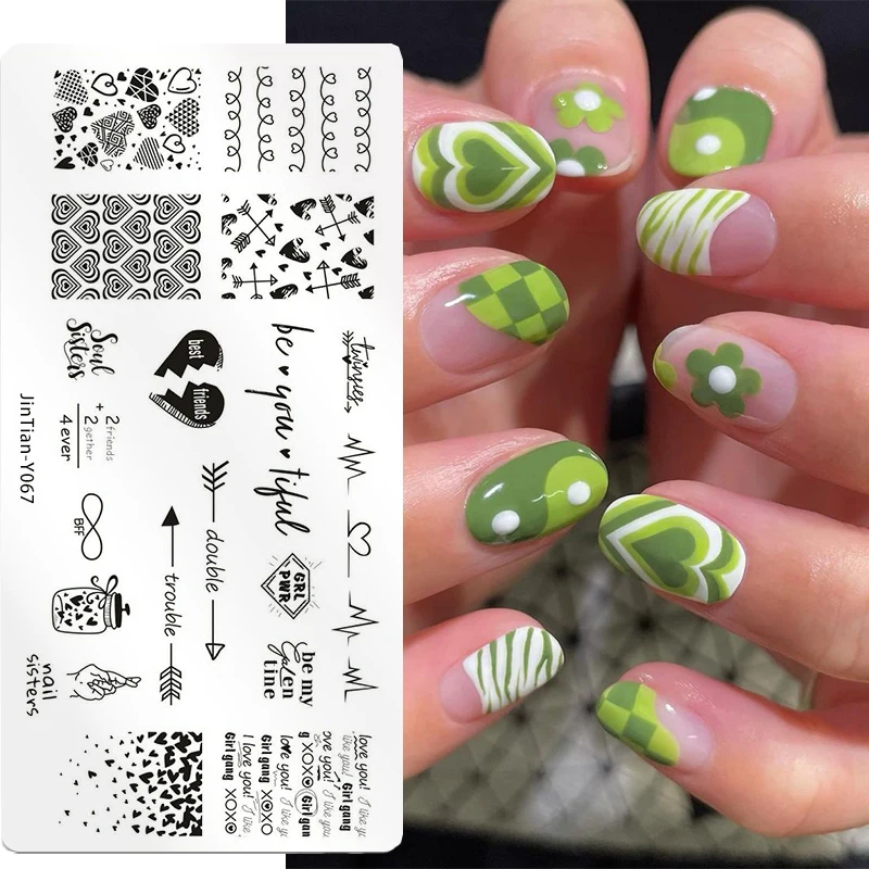 

Трафареты для стемпинга ногтей в виде сердечек и губ