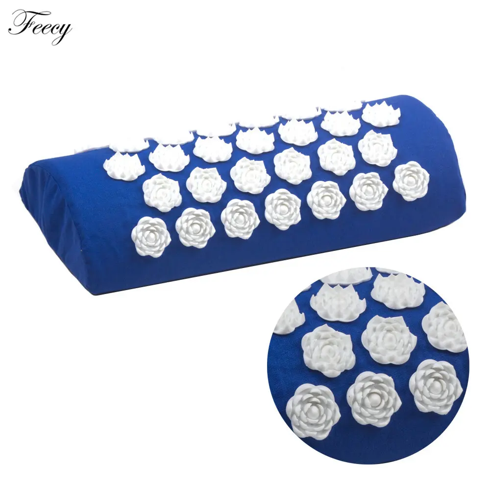 M0 Pillow Blue Акупунктурная Подушка массажер для спины массаж тела, ног коврик подушка комплект снять стресс боль Acupuntura йога коврик массажный коврик шакти коврик - Цвет: M0 Pillow Blue