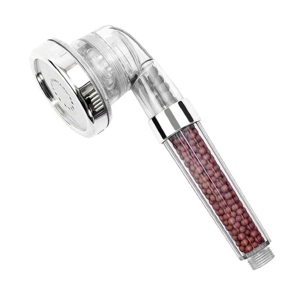 

Bathroom High Turbo Pressure Shower Head Powerful Three Gears Water Saving Negative Ion Energy Sphere Shower Head