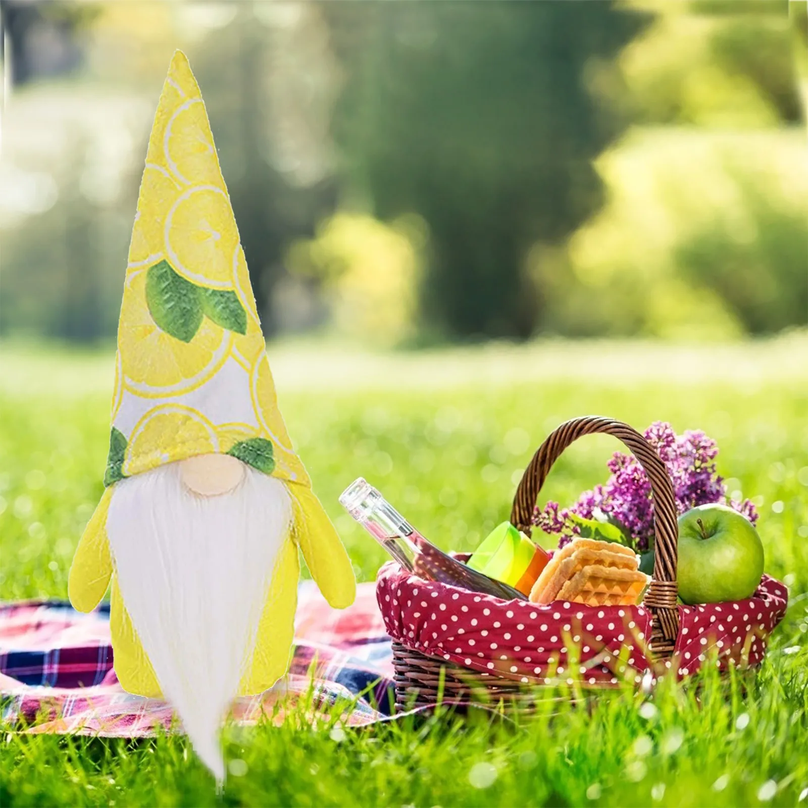 Летний лимонный гном скандинавский домашний дом ферма кухонный декор кукла без