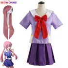 Косплей Костюм Аниме 2nd Mirai Nikki Gasai Yuno Лолита Сейлор Лали с бантом короткая юбка для женщин одежда на Хэллоуин для девушек