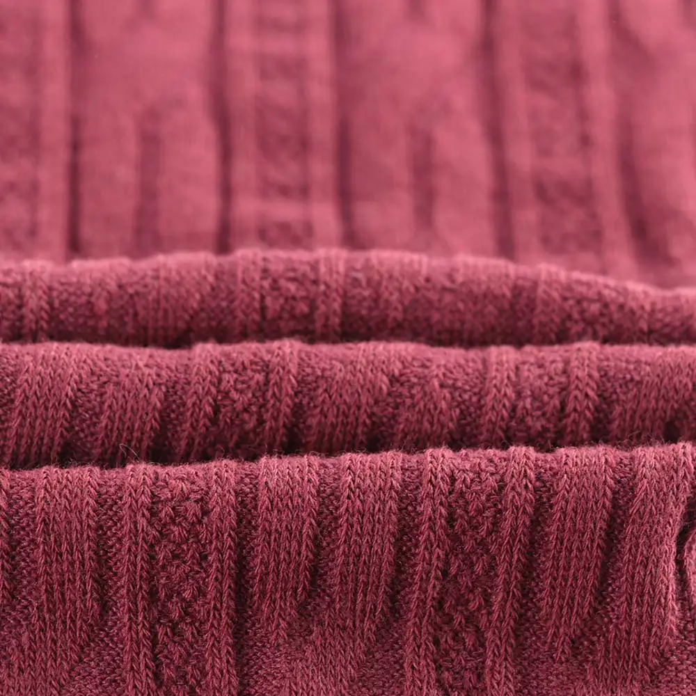 

1 Pair Women Knit Cotton Over The Knee Stockings Striped Long Cotton Stockings Thigh High Knitted Stocking