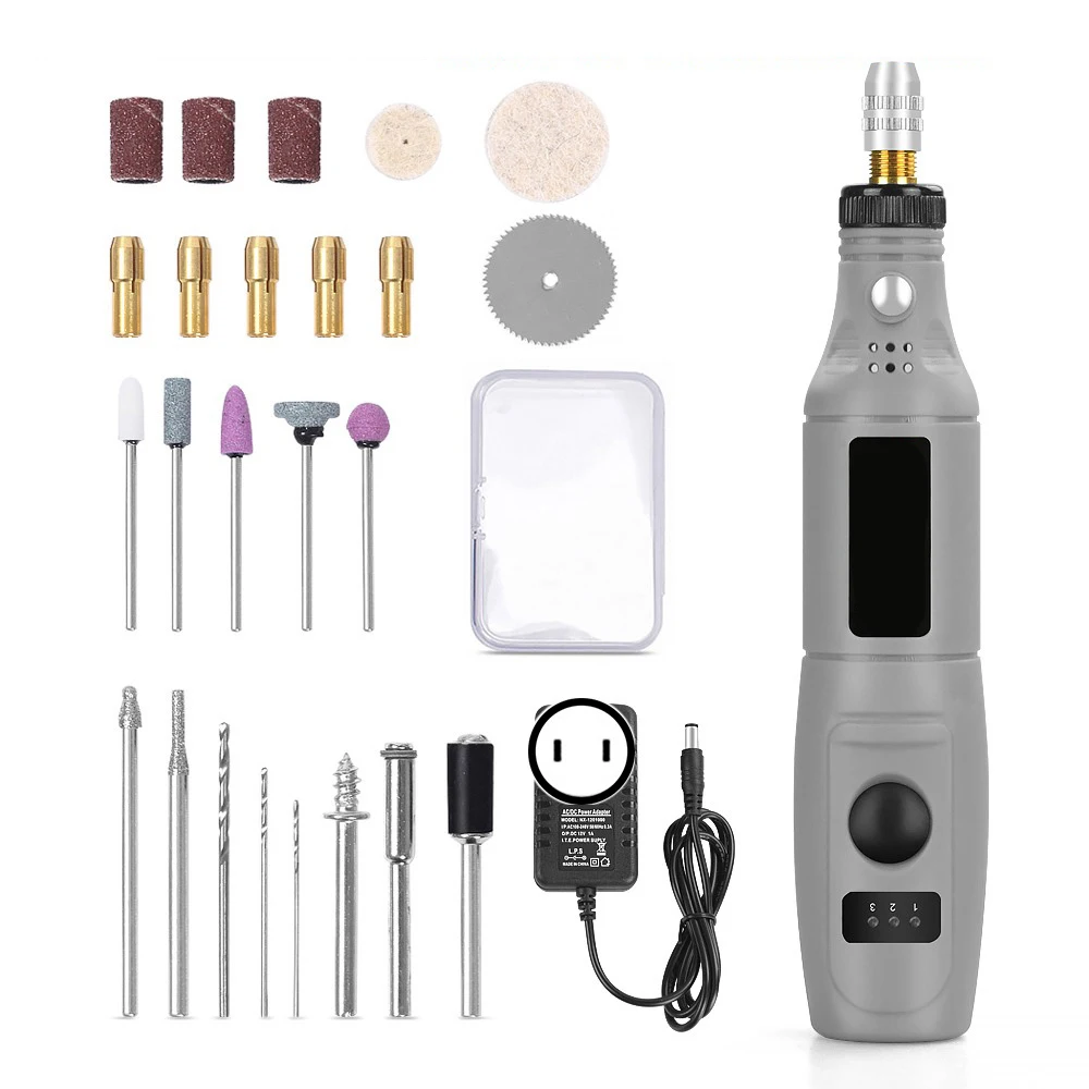 

26 шт., электрическая мини-машинка для гравировки, 100-240 В