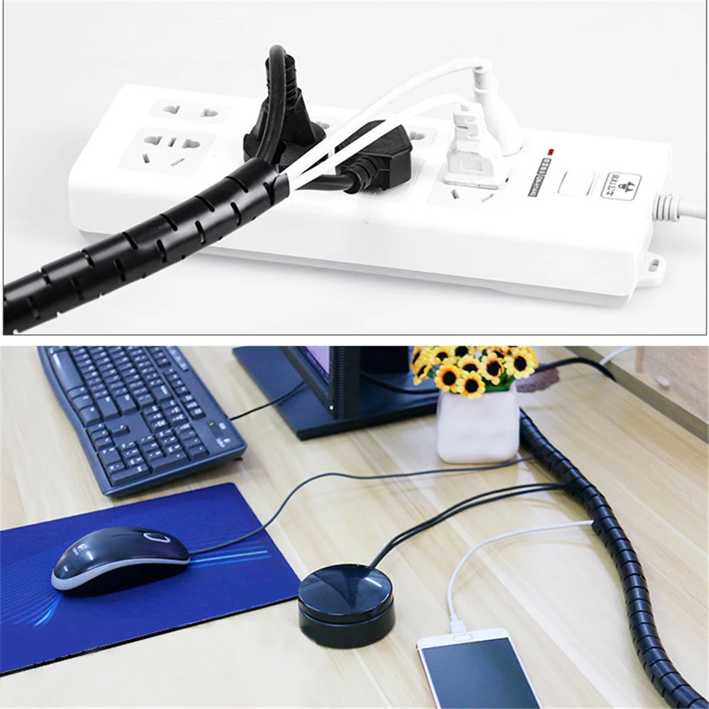 Новинка 2 метровый спиральный органайзер для проводов гибкий соединения