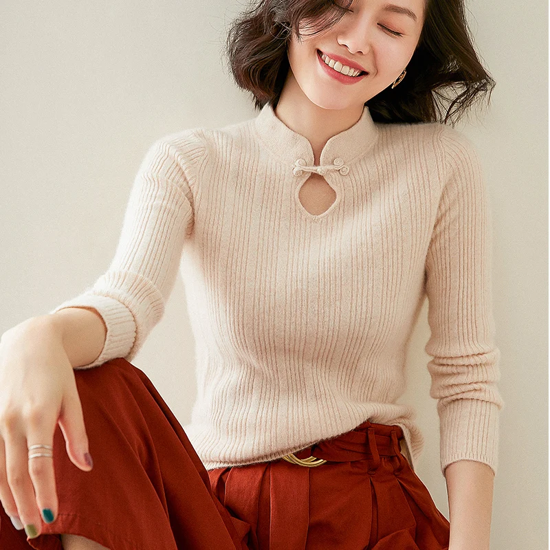 adishree 2020 woman winter 100% Cashmere sweaters autumn knitted Pullovers High Quality Warm Female thickening Turtleneck