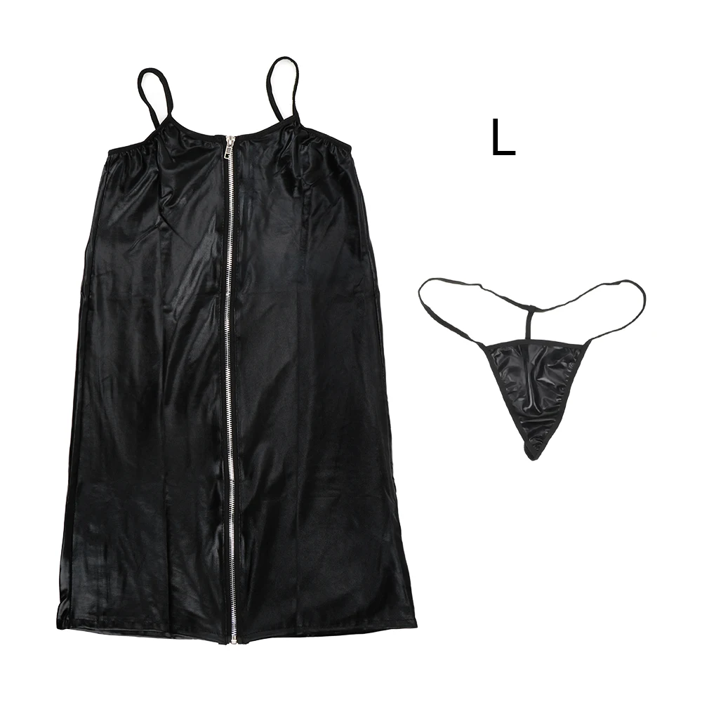 L OLO костюмы для связывания M-XL размера плюс искусственная кожа на молнии Клубная одежда Нижнее белье эротическое сексуальное женское белье эротическое платье Экзотическая одежда - Габаритные размеры: L