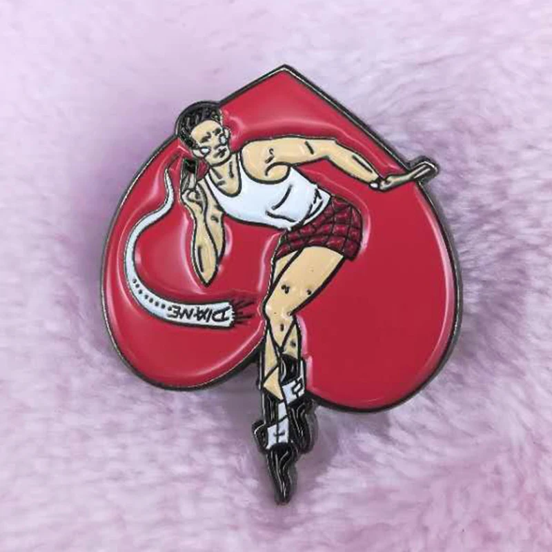 Agent Dale Cooper Diane sweetheart pin Twin Peaks movie fan art Valentine’s Day jewelry | Украшения и аксессуары
