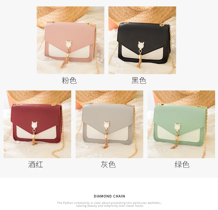 

Luxury Handbags Fashion 2020 Women Purses And Handbags Designer Leather Messenger Shoulder For Grils Crossbody Bag Lock Black