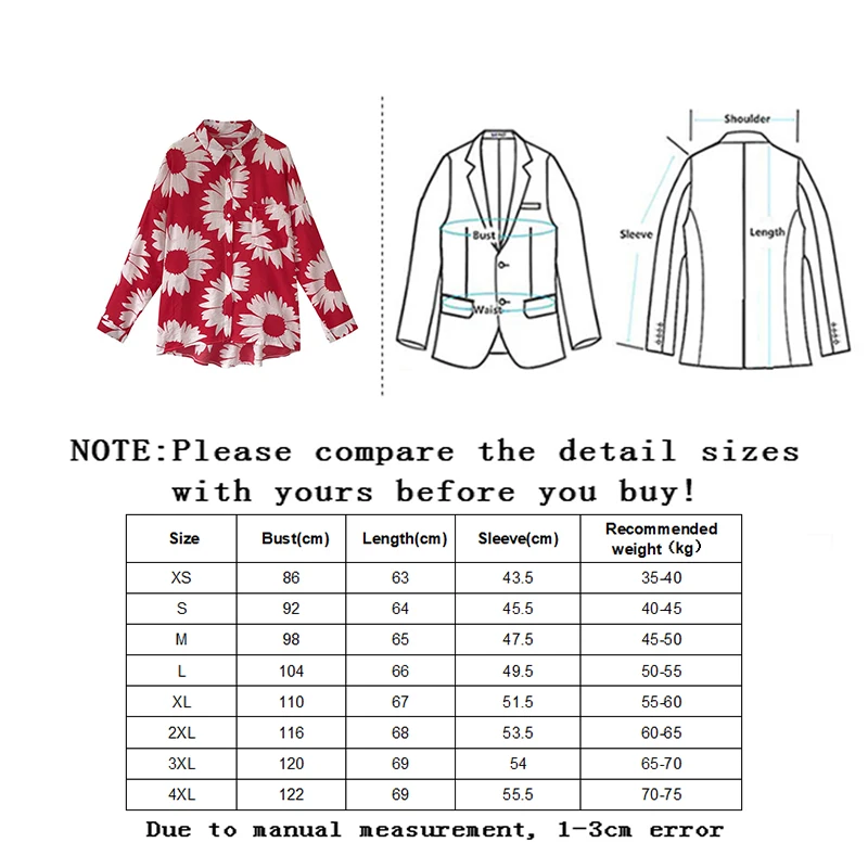 Женская блузка с цветочным принтом Vangull Пляжная рубашка длинным рукавом и
