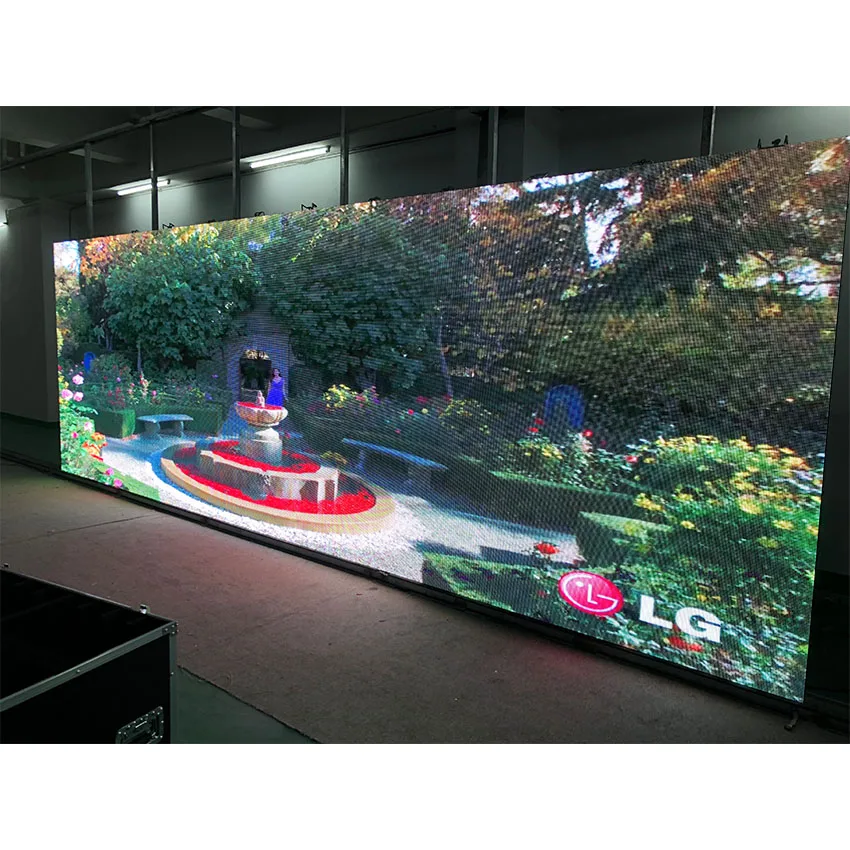 Goedkoop Matrix Led Video Wall Panel P3.91P4.81 500*500/500*1000 Mm Rgb Full Color Smd Indoor Led Display Transparant Reclame Scherm
