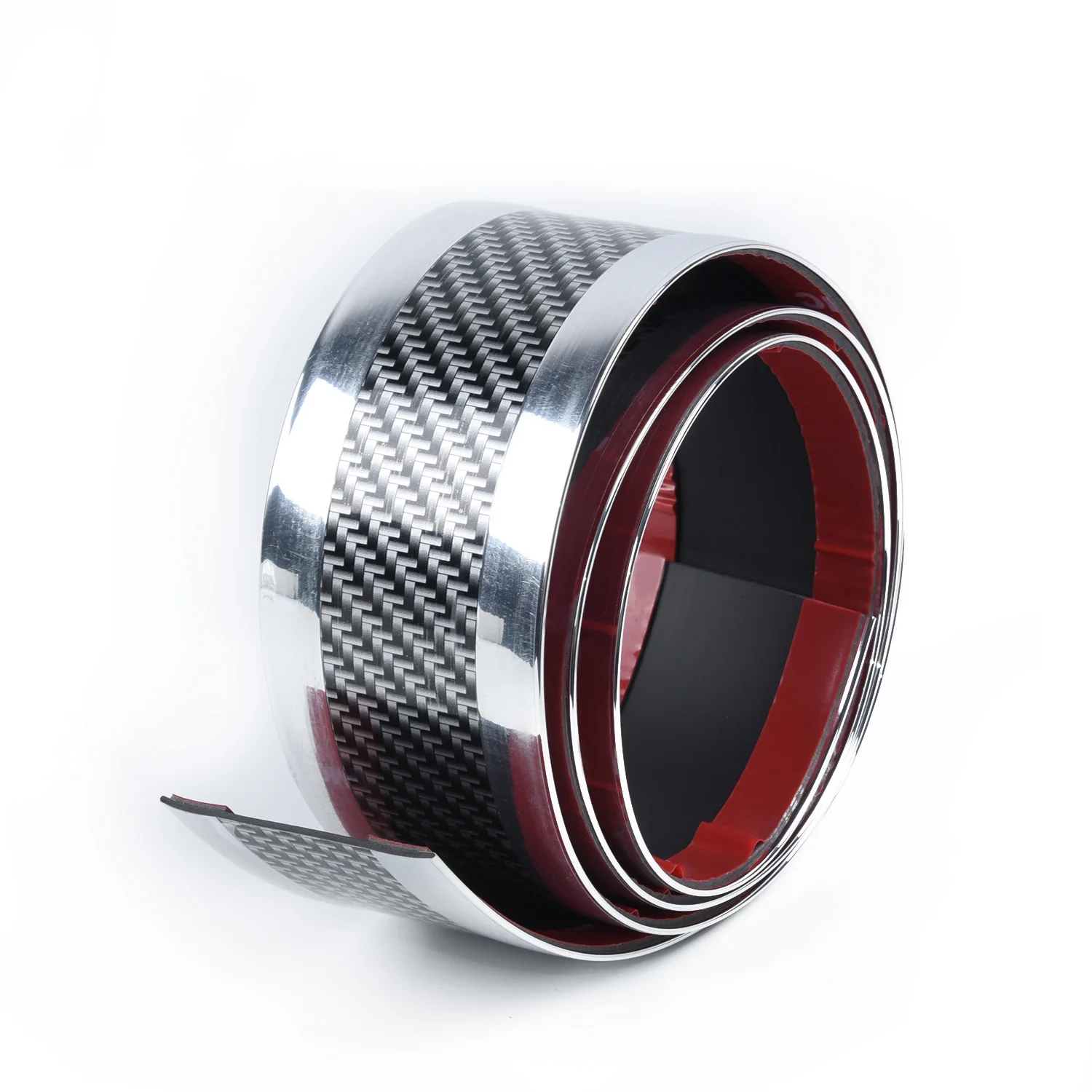 Рулон 5 см * 1 м части углеродного волокна шаблон автомобиля сторона юбка дверь