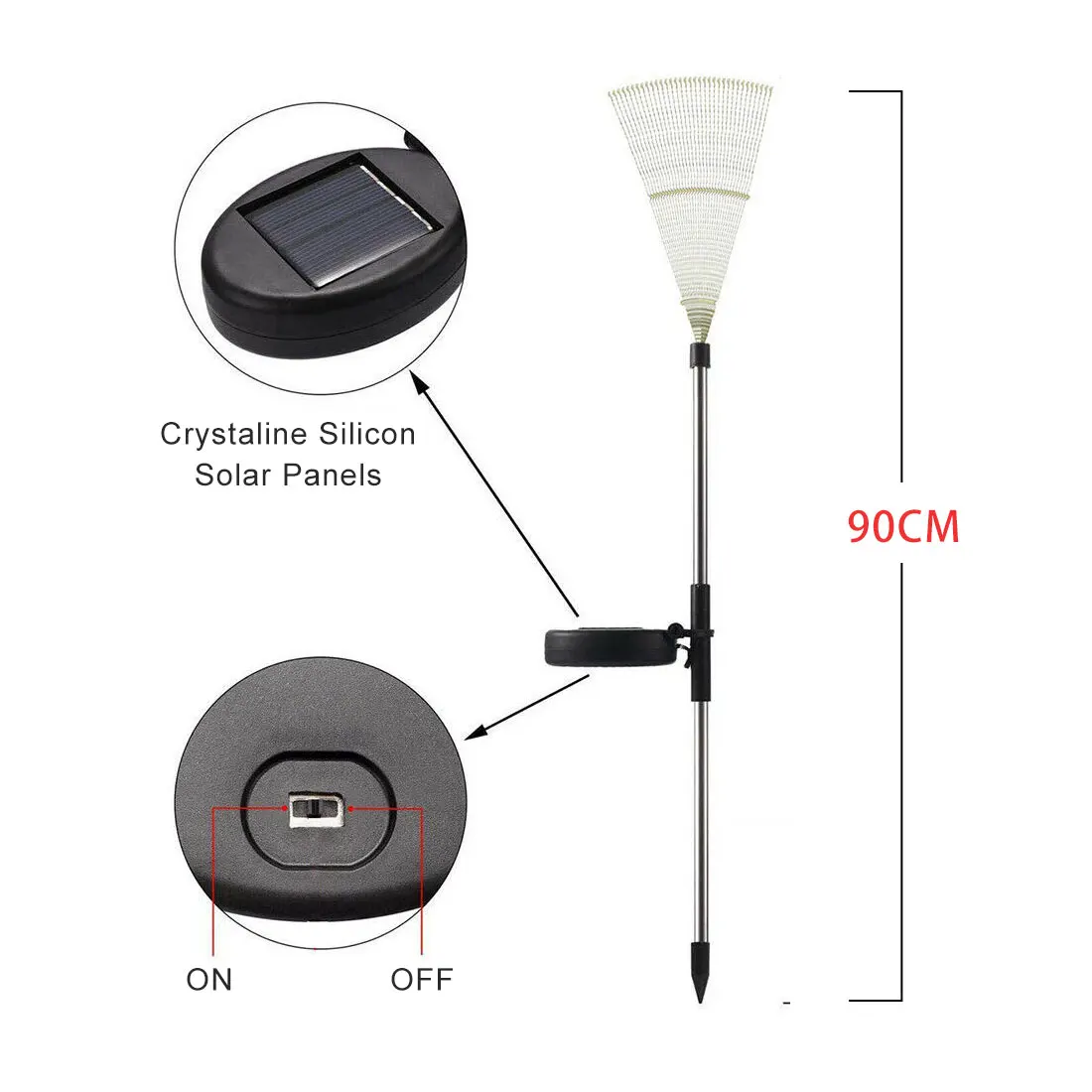 

2021 Christmas Outdoor Solar Lamp Powered Sunlight Grass Fireworks light Landscape Lamp Holiday Light for Garden Decoration