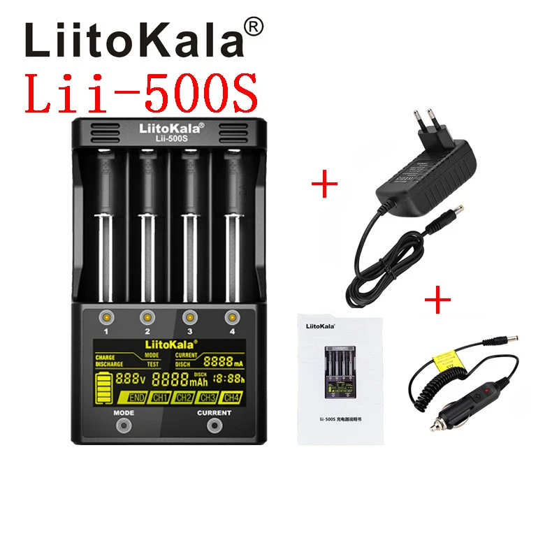 

Зарядное устройство LiitoKala Lii500S LCD 3,7 V 1,2 V 18650 26650 16340 14500 10440